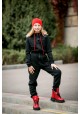Спортивный комбинезон на флисе черный